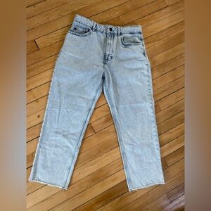 Vanessa Bruno light acid wash raw hem denim jeans